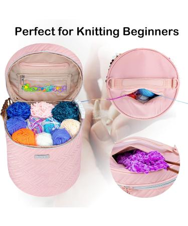 Leudes Crochet Tote - Water Resistant Yarn Storage Organizer - Pink - Buy Online on SooperMarket.com