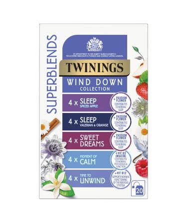 Twinings Wind Down Collection Tea Selection for Relaxation Sleep Calm & Unwind 20 Tea Bags