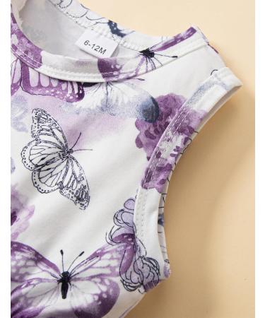Puseky Toddler Baby Girls Floral Dress and Coat Set 6-12 Months - Purple Outfit - Buy Online on SooperMarket.com