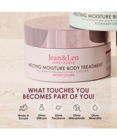 Jean & Len Melting Moisture Body Treatment - Peony & Lychee | Nourishing Vegan Body Butter for Normal Skin | Paraben & Silicone-Free 200ml - Buy Online on SooperMarket.com