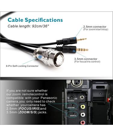 KOERTACOO Camcorder Zoom Controller Remote Control + Cable for Panasonic Cameras - Buy Online on SooperMarket.com