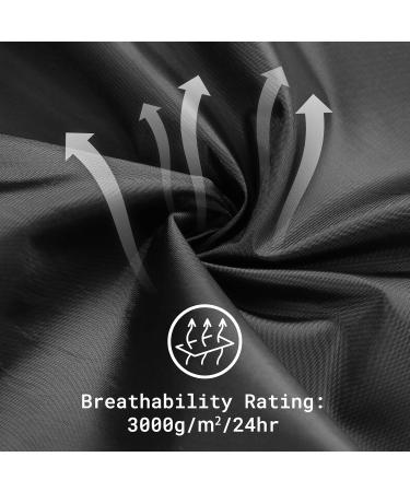 AXESQUIN 3XL Men's Waterproof Rain Pants - Breathable Lightweight Windproof Cycling & Hiking Overpants - Black - Buy Online on SooperMarket.com
