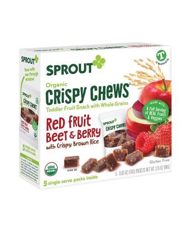 Sprout Organic Baby Food Stage 4 Toddler Fruit Snacks - Red Fruit Beet & Berry Crispy Chews (20 Pack) - Buy Online on SooperMarket.com