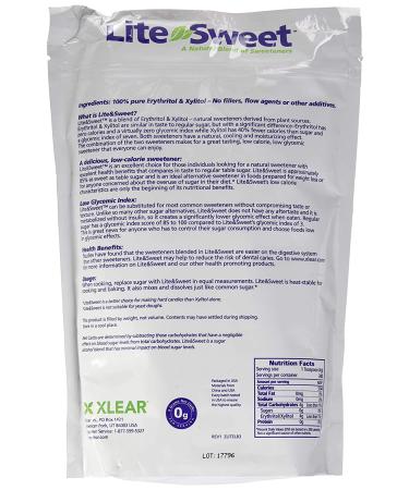Lite and Sweet Natural Erythritol & Xylitol Sweetener Blend - 3lb Pack - Buy Online on SooperMarket.com
