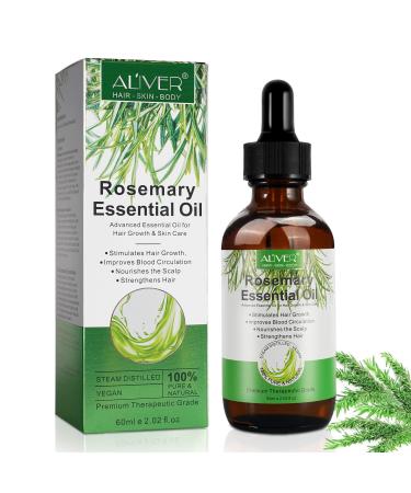 Rosemary Oil for Hair Growth & Skin Care, Rosemary Essential Oil, Nourishment Scalp, Stimulates Hair Growth,Improves Blood Circulation,Rid of Itchy & Dry Scalp, Hair Loss Treatment, Rosemary Hair Oil 2.02 Fl Oz (Pack of 1)