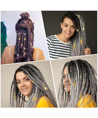 200 PCS Loc Hair Jewelry: Braids & Dreadlock Accessories - Aluminum Beads, Metal Cuffs, Rings, Clips, Coils, Shells - Hair Charms for Women - Buy Online on SooperMarket.com