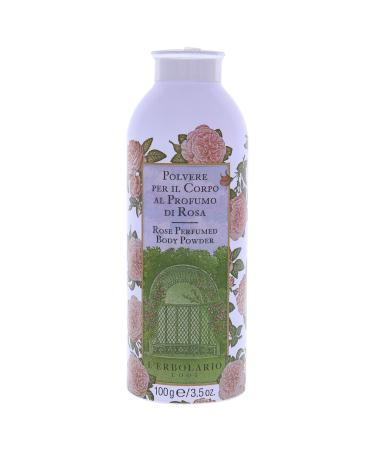 L'Erbolario Rose Perfumed Body Powder - Naturally Enticing Floral Scent with Rose  Jasmine  and White Musk - No Silicones  Parabens Or Petrolatum - Perfectly Refreshing for All Skin Types - 3.5 Oz