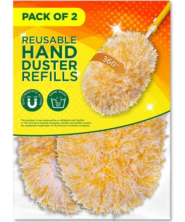 Millifiber Microfiber Reusable Refills for Swiffer Hand Duster - 2-Pack | 360 Degree Dry Duster Heavy Duty Refills | Eco-Friendly Alternative - Replacement Pads - Buy Online on SooperMarket.com
