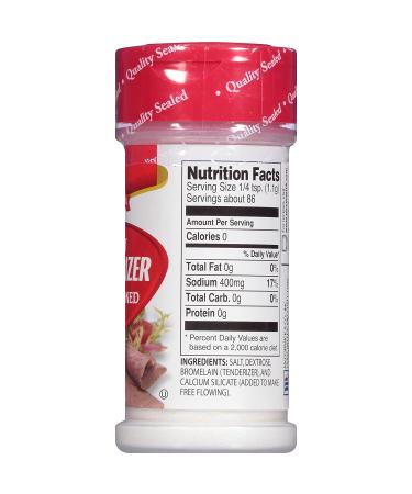McCormick Unseasoned Meat Tenderizer 3.37 oz - Pack of 1 - Buy Online on SooperMarket.com