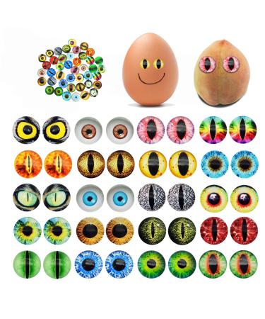 100PCS 10mm Self Adhesive Dragon Animal Eye Googly Wiggle Eyes for DIY Craft Sticker Children School Classroom Arts Crafts Decoration