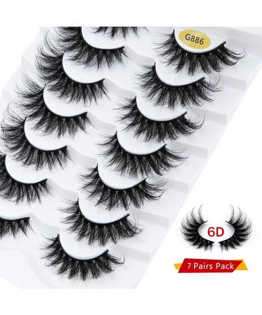 Buy 7 Pairs of 6D False Eyelashes - Reusable Natural Artificial Eyelashes Set (G886) - International Shipping Available - Buy Online on SooperMarket.com