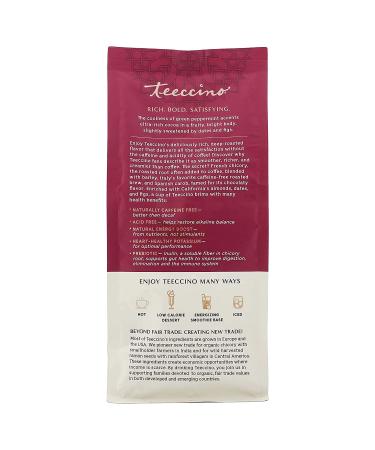 Teeccino Chocolate Peppermint Ground Herbal Coffee - Prebiotic, Caffeine Free, Acid Free, Light Roast - 11 oz - Buy Online on SooperMarket.com