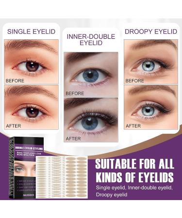 480Pcs Eyelid Tape with Fork Rod and Tweezer for Hooded/Droopy Eyes - Invisible Eyelid Lifter Strips for Larger, Even Eyelids - Buy Online on SooperMarket.com