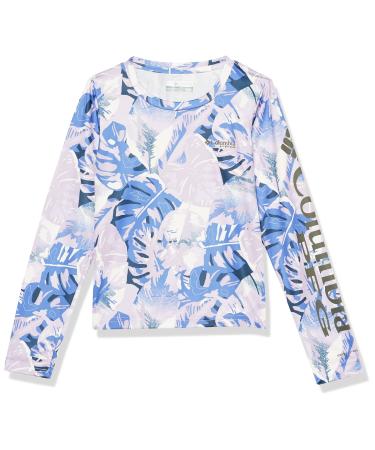 Columbia Girls' Super Tidal Long Sleeve Violet Sea Philo Palms Small