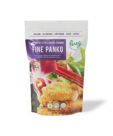 Pereg Extra Fine Japanese Panko Bread Crumbs (9 Oz) - Bread Crumbs for Coating & Stuffing - Coat Burger, Schnitzel, Vegetables, Meatballs - Kosher Certified - Resealable Packaging