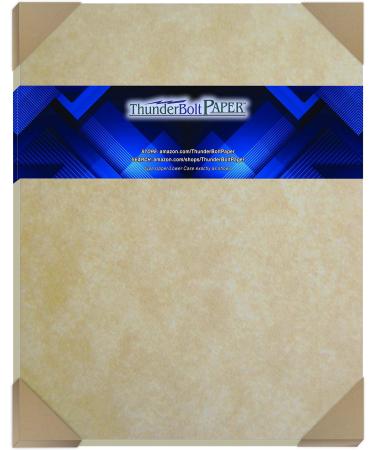 50 Old Age Parchment 60 Text ( 24 Bond) Paper Sheets - 11 X 14 Inches Scrapbook|Picture-Frame Size - 60 Pound is NOT Card Weight- Vintage Colored Old Parchment Semblance