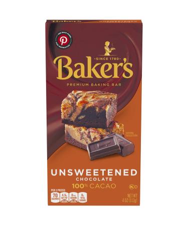 Baker's Unsweetened Chocolate 4 Oz