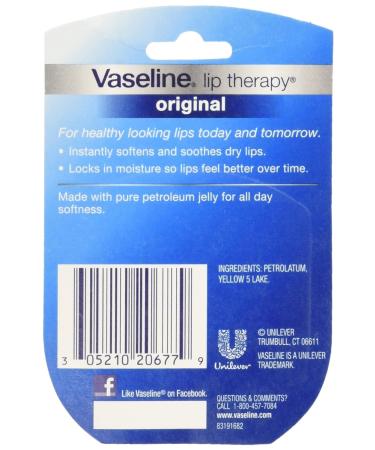 Vaseline Lip Therapy Original 0.25 oz - Pack of 12 | Moisturizing Lip Balm - Buy Online on SooperMarket.com