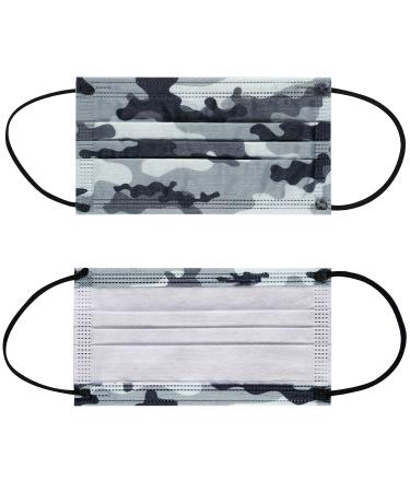NU R Camouflage 3-Ply Disposable Face Mask with Filter Layer - 10pcs, Elastic Earloop, CAMO-026 - Buy Online on SooperMarket.com