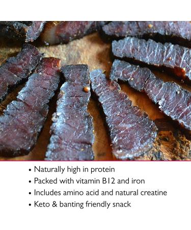 Biltong Man Peri-Peri Beef Biltong 500g Pack - Healthy High Protein Dried Chilli Beef Snack - Buy Online on SooperMarket.com