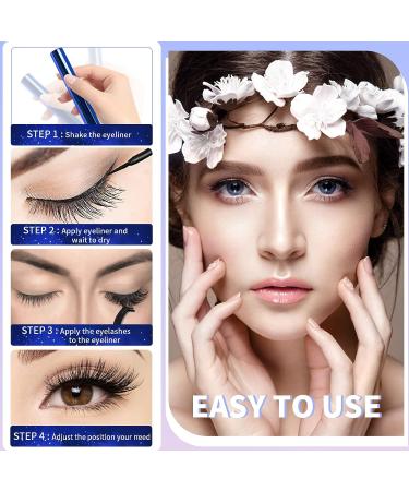 Premium Magnetic Eyelashes and Eyeliner Kit - 3D Natural Look, Lightweight & Sweatproof - Easy to Wear and Reusable - No Glue Needed (7 Pair) - Buy Online on SooperMarket.com
