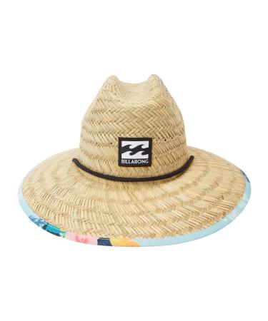 Billabong Men's Classic Printed Straw Lifeguard Hat One Size Blue