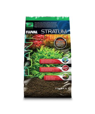 Fluval Plant and Shrimp Stratum Aquarium Planting Substrate Dark Brown 2 kg (Pack of 1)