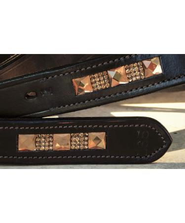 Tyssons Breeches Liz Leather Stirring Strap - Brown & Black Strass Glitter Ristrows (165 cm) | International Shipping - Buy Online on SooperMarket.com