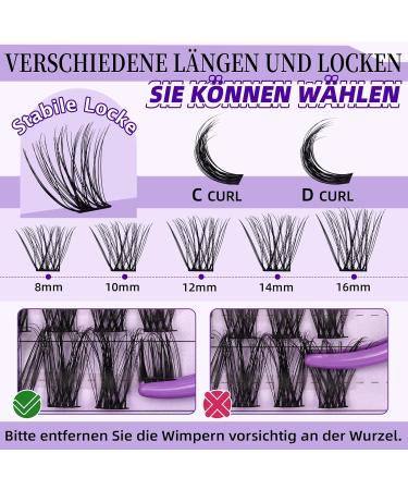 Shop Z11 Eyelash Extensions - 84 PCs Individual DIY Lash Clusters for Beginners | Reusable Single Eyelashes C-8-16mm - Perfect for At-Home Applications - Buy Online on SooperMarket.com