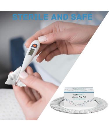 100 Sterile Alcohol Prep Pads | Antiseptic, Latex-Free, Individually Wrapped | Thick 2-Ply Swabs for Excellent Cleansing Action - Buy Online on SooperMarket.com