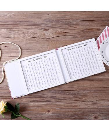 OKBY Nail Color Card - 2 Types Nail Color Display Chart Book Nail Polish Gel Color Display Card Nail Art Showing Board(Stripes Cover) - Buy Online on SooperMarket.com