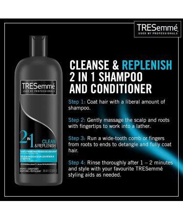 TRESemme Cleanse & Replenish 2-in-1 Shampoo & Conditioner - 28 oz | International Shipping Available - Buy Online on SooperMarket.com