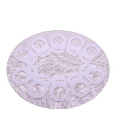 10pcs White Silicone Adapter Rings for Button Style Baby Pacifier Clips - Buy Online on SooperMarket.com