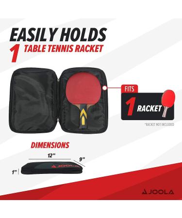 JOOLA Vision Focus Ping Pong Paddle Case with Storage Compartment - Racket Cover for Table Tennis Rubber Protection - Table Tennis Organizer - Buy Online on SooperMarket.com