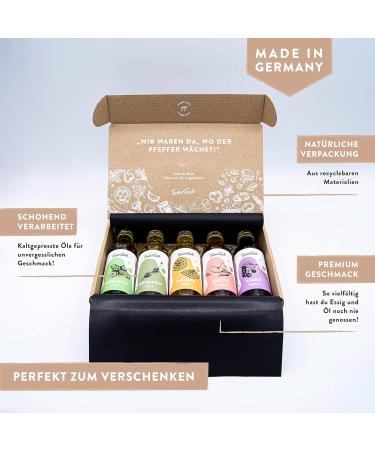Timber Taste Vinegar & Oil Gift Set - Unique Mothers Day Gift for Mom | 5 Exquisite Essential & Food Oils (5x40ml) | Perfect Kochbox Koch Set - Nutty Delicious - Buy Online on SooperMarket.com