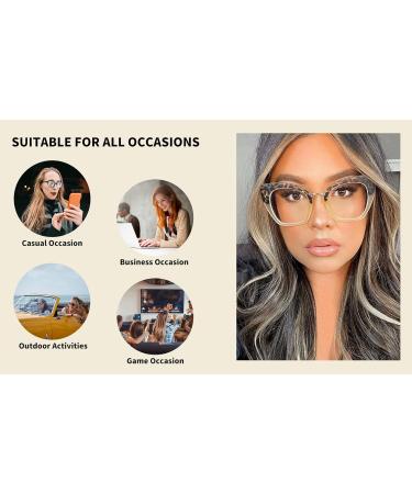 FEISEDY Oversized Blue Light Blocking Glasses for Women - Retro Cateye Computer Glasses B4107 - Black 65cm - Shop Internationally - Buy Online on SooperMarket.com