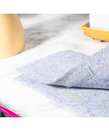 Glamza Hair Straightener Mat & Pouch - Made from Heat Resistant Safety Felt - Ideal for Home & Travel (Light Grey) - Buy Online on SooperMarket.com