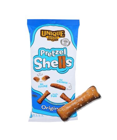 Unique Snacks Original Pretzel Shells, Delicious Homestyle Baked Snack Bag, Vegan, OU Kosher, and Non-GMO Food, No Artificial Flavor, 10 Oz. Bag, Pack of 6 10 Ounce (Pack of 6) Original Shells
