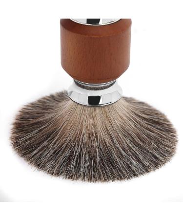 Premium Razor Brush for Men | Shaving Foam Brush with Rubber Wood Handle | Travel & Salon Facial Cleaning Tool - Buy Online on SooperMarket.com