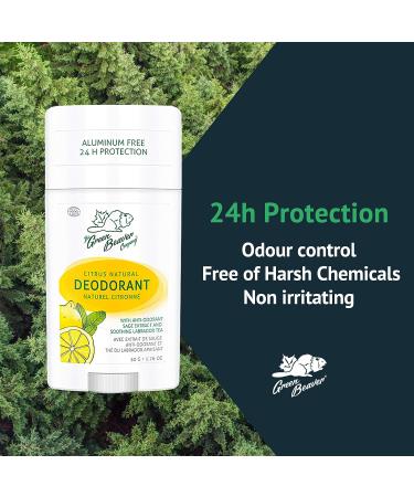 Green Beaver Citrus Natural Aluminum-Free Deodorant Stick 1.76 Oz - Buy Online on SooperMarket.com