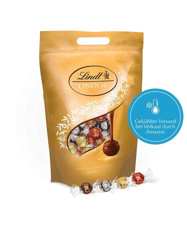 Lindt Chocolate Lindor Balls Mix 2kg Bag - 160 Assorted Milk White Dark & Hazelnut Pralines | Perfect Chocolate Gift | International Shipping Available - Buy Online on SooperMarket.com