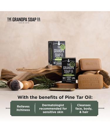 Pine Tar Bar Soap by The Grandpa Soap Company | Original Wonder Soap | 8-Pack 4.25 Oz Bars | Cleanser, Deodorizer & Moisturizer - Buy Online on SooperMarket.com