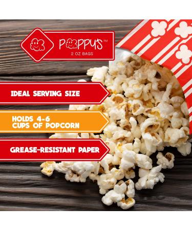 Grehge opcorn Bags - 25 2oz Concession-Grade Bags Popcorn Machine Accessories for Popcorn Bars Movie Nights Concessions 25 Pack - Buy Online on SooperMarket.com