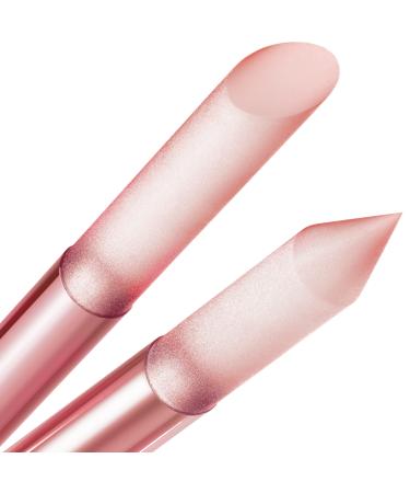 Glass nail shaver nail file - manicure stabbing professional precision file skin slide for cuticles grinding interface never uses real Czech quality of gladzy glass cuticle pusher - pink