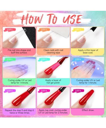 PEACECOLOR Gel Nail Polish Kit with 36W Nail Dryer - 18pcs Set, No Wipe Base & Top Coat, Manicure Tools - Perfect Gift for Women | PH0022 - Buy Online on SooperMarket.com