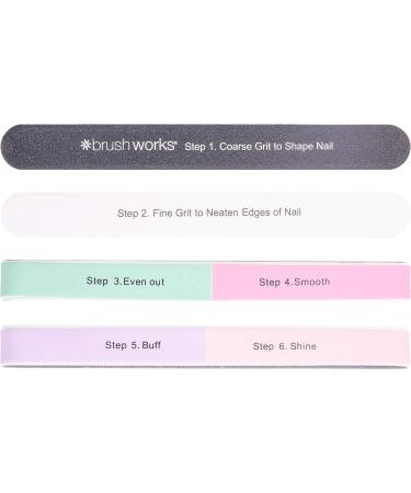 Brushworks 6 Sided Nail File - Nail Shaping and Polishing Tool - Buy Online on SooperMarket.com