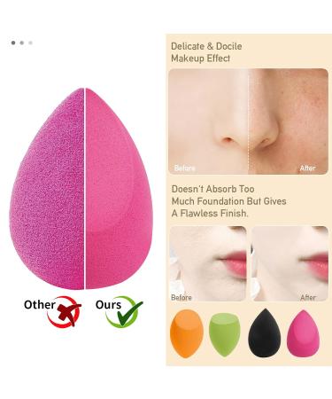 Venares 8pcs Multicolor Makeup Sponges Set with Foundation Brush - Perfect for Fluid Cream & Powder Application - Buy Online on SooperMarket.com