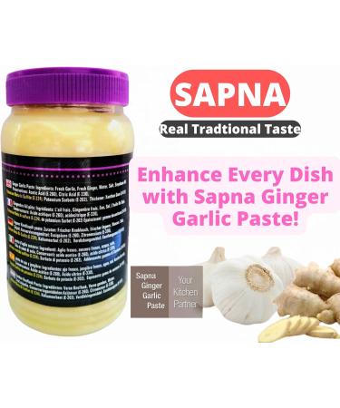 Sapna Ginger & Garlic Paste I Essential Cooking Ingredient in Many Indian curries and Tandoori Dishes I Base for Chicken and Meat Dishes- 1KG - Buy Online on SooperMarket.com
