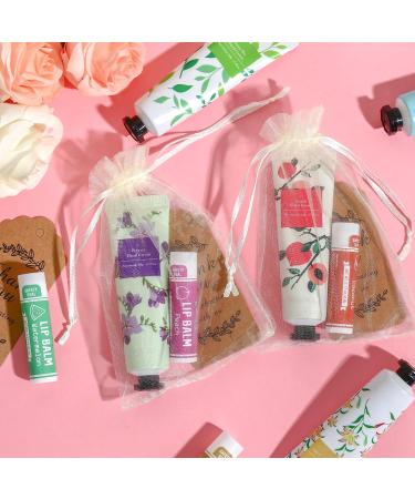 AZEN 60 Sets Hand Cream Bulk and Lip Balm Bulk Set Bridal Shower Gifts for Guests with Organza Bag Thank You Card Thank You Gifts for Coworkers Women Men Bridal Wedding Favors for Guests - Buy Online on SooperMarket.com