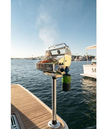 Magma Products T10-185 Double Locking Stowable Pedestal Mount - Silver, One Size - Buy Online on SooperMarket.com